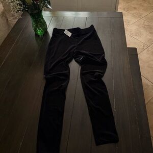 NWT Loft Black Velvet Leggings
